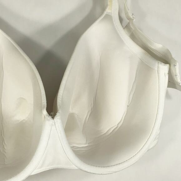 Cacique 44F Bra White Full‎ Coverage Underwire Support Plus Size Lane Bryant 48 - Picture 7 of 9